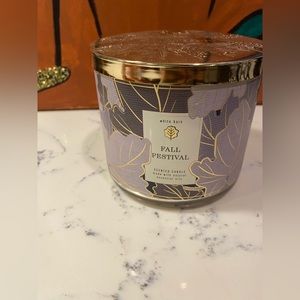 NWT Bath and Body Works Fall Festival 3-wick Candle